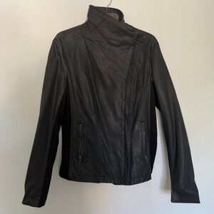 Massimo Women's Black Leather Jacket - L